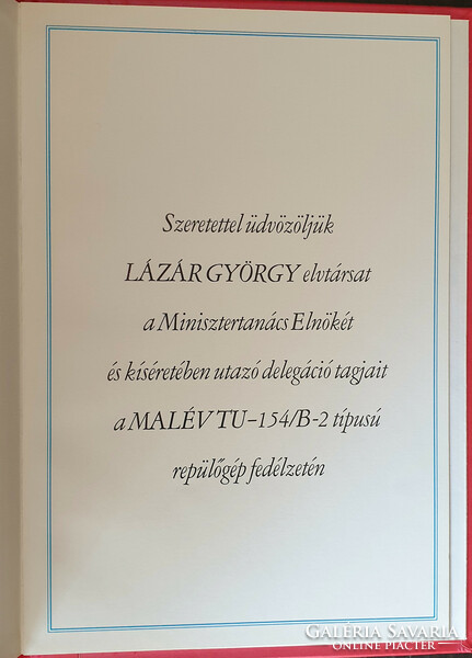 Malév - route information 1985 - György Lázár