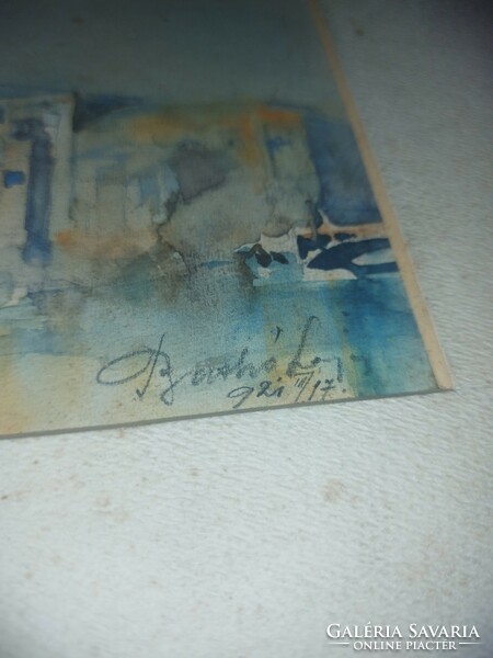 Lajos Bathó, architect, 1920s, watercolor painting, size indicated!