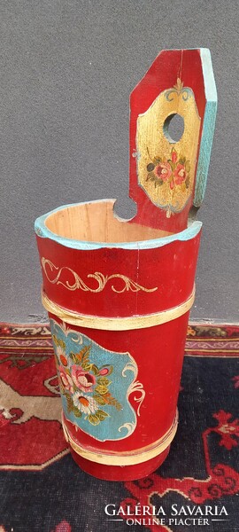 Vintage hand-painted storage, umbrella stand negotiable art deco design