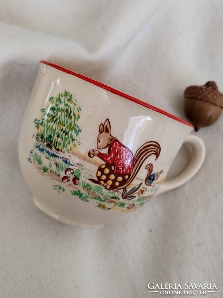Ceramic coffee cup - squirrel / from the 70s, 80s
