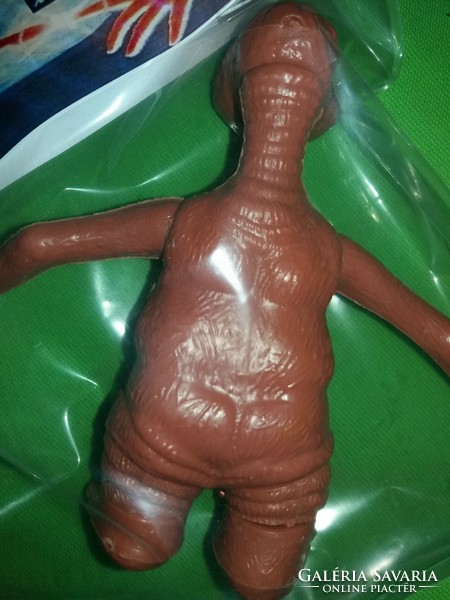 Retro magyar trafikáru bazáráru bontatlan csomagolt E.T. a földönkívüli műanyag játék figura 15 cm