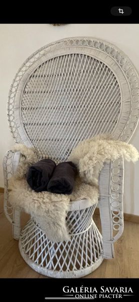 Páva szék ,rattan vessző vintage Emanuelle