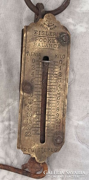 Old copper front spring hand scale 