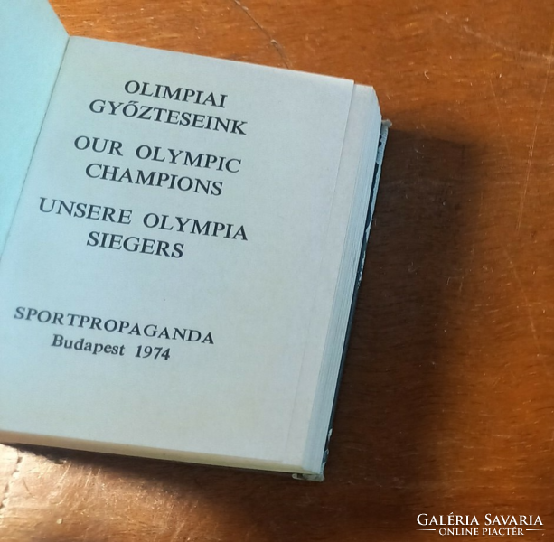Mini könyv Olimpiai győzteseink 1974