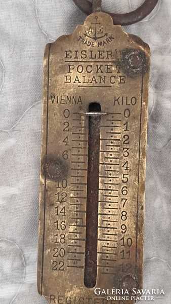 Old copper front spring hand scale 