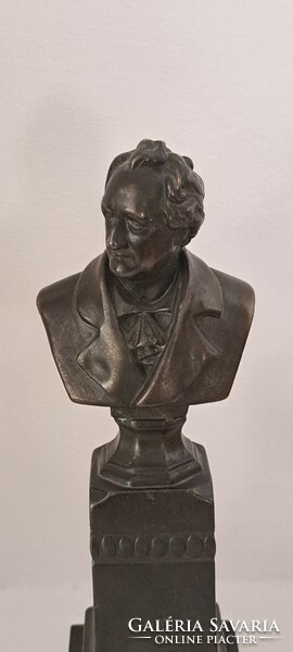 Goethe büszt, szobor, 17 cm
