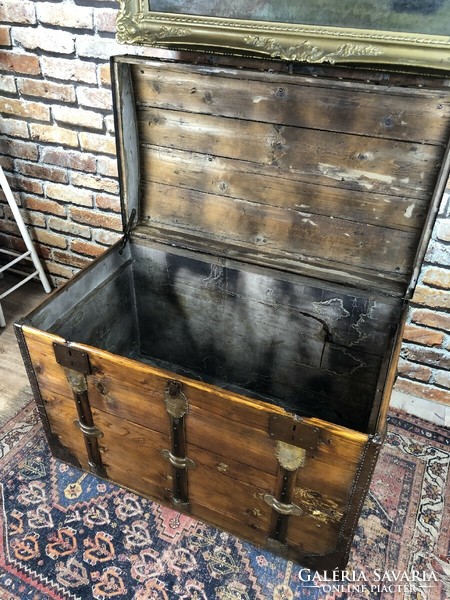 Antique furniture, old traveling chest 1.