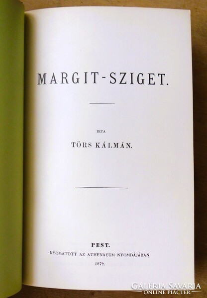Törs Kálmán: Margit-sziget. 1872 reprint