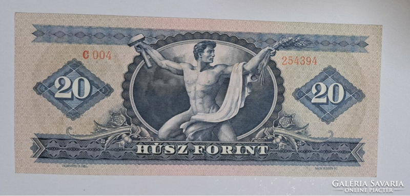 1969. évi 20 forintos, C 004 sorozat, szép papír (14)