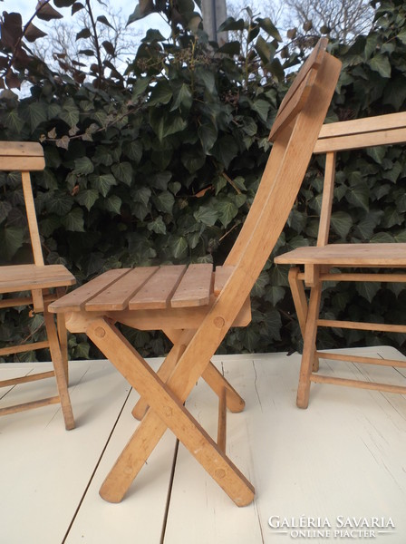 Chair - wood - new - foldable - 62 x 38 x 32 cm - seat height 32 cm - Austrian - perfect