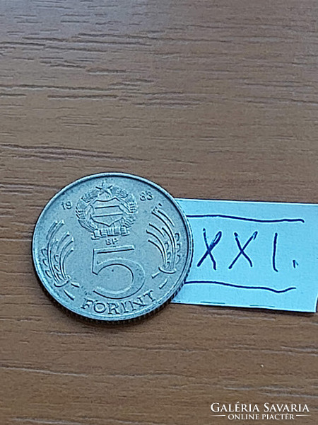 Hungarian People's Republic 5 forints 1983 copper-nickel xxi