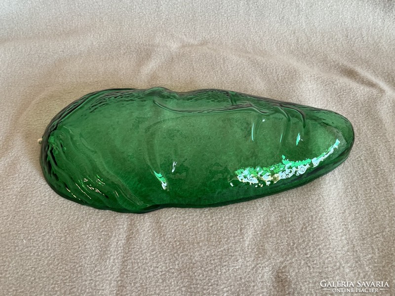Zöld üveg maszk falidísz (U0035)
