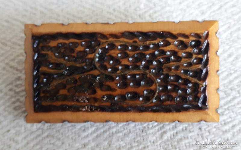 Burnt wooden brooch