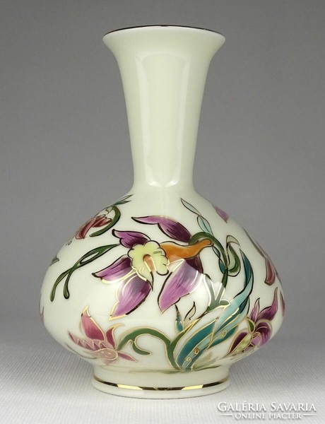 1R047 Hibátlan vajszínű Zsolnay porcelán váza 145 cm
