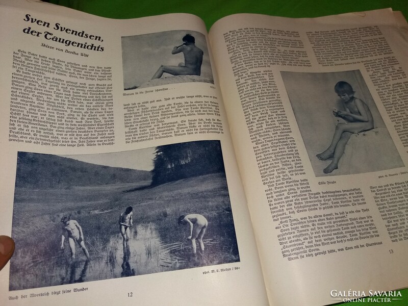 1927. Vintage antique german lachendes leben naturist adult erotic magazine in pictures
