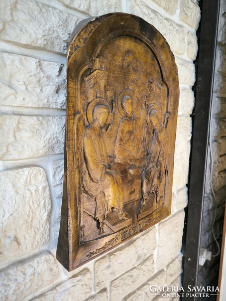 Carved wall picture solid wood icon type.Orthodox