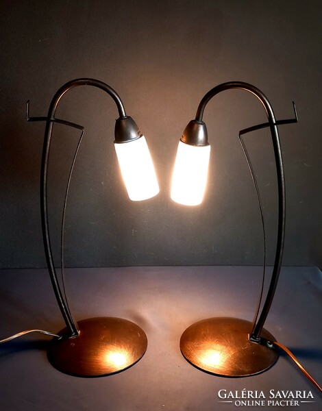 Bronz asztali lámpa párban vintage ALKUDHATÓ design Art deco