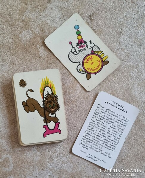 Incomplete circus card game playing card 32+2 cards story card