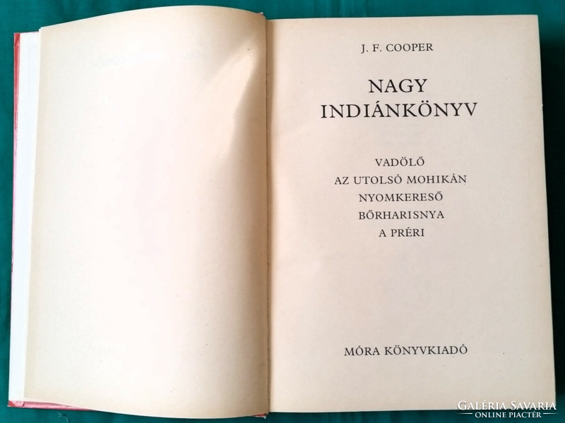 J. F. Cooper- Nagy indiánkönyv - Gyermek- És Ifjúsági Irodalom / Regények