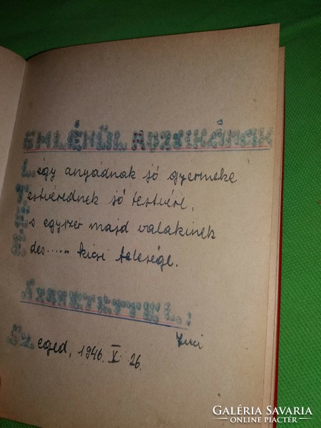 Old memorial book from Szeged about 1945. X.Y. Gyula from pointed rose according to pictures