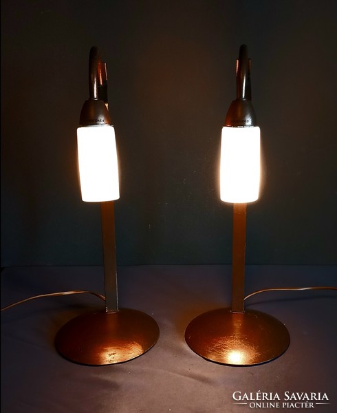 Pair of bronze table lamps vintage negotiable design art deco