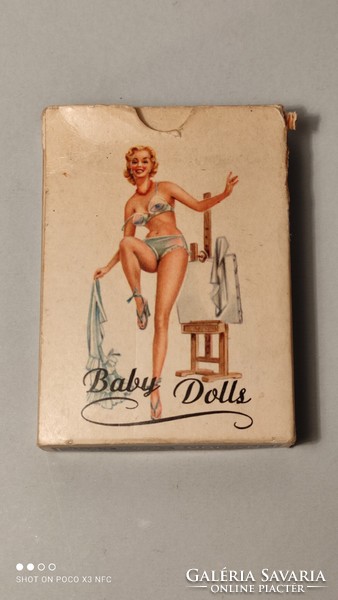 Baby dolls pin up, playing card 55 pieces no. 1002, Piantik & son, Vienna. 50s and 60s