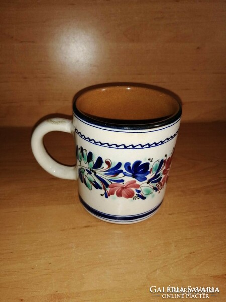 Marked ceramic mug from Hódmezővásárhely, balinth - height 9.5 cm (12/d)