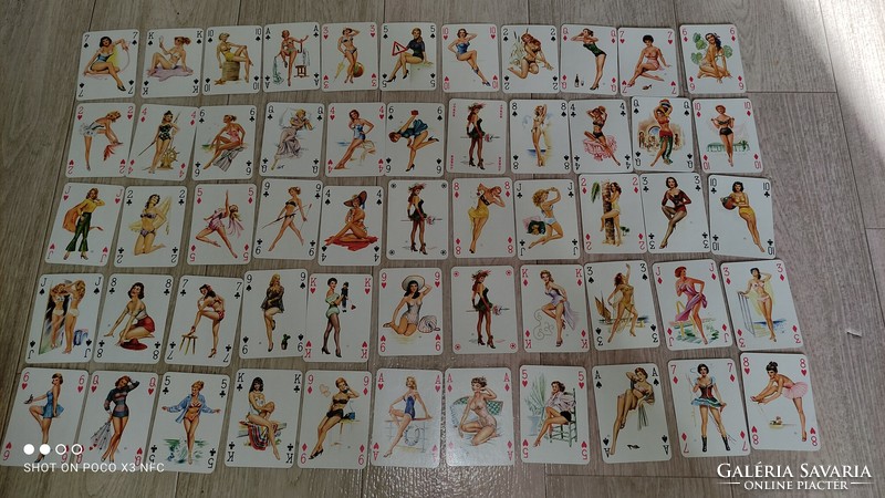 Baby dolls pin up, playing card 55 pieces no. 1002, Piantik & son, Vienna. 50s and 60s