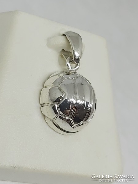 Silver soccer ball pendant, for soccer fans, larger size, 925 silver new jewelry