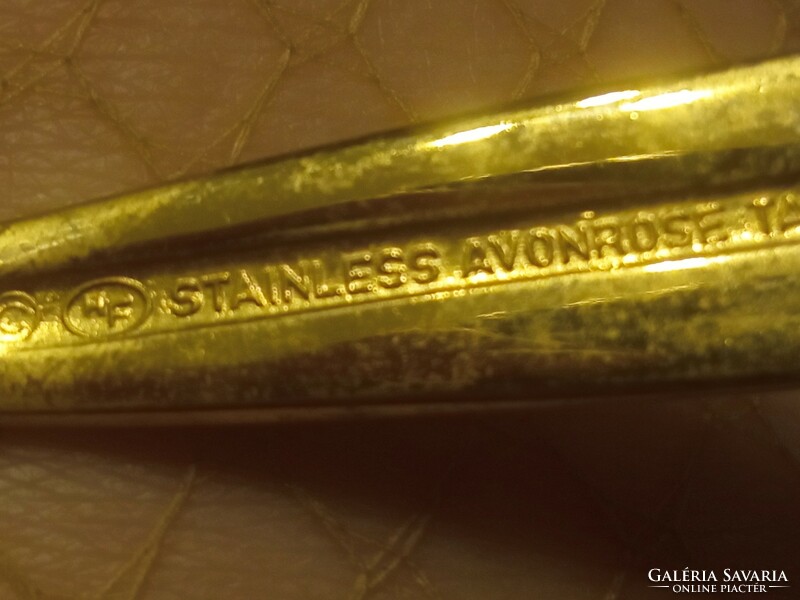Antik 24k arany bevonatú angol stílusú hal tálaló kés szett Új állapotban