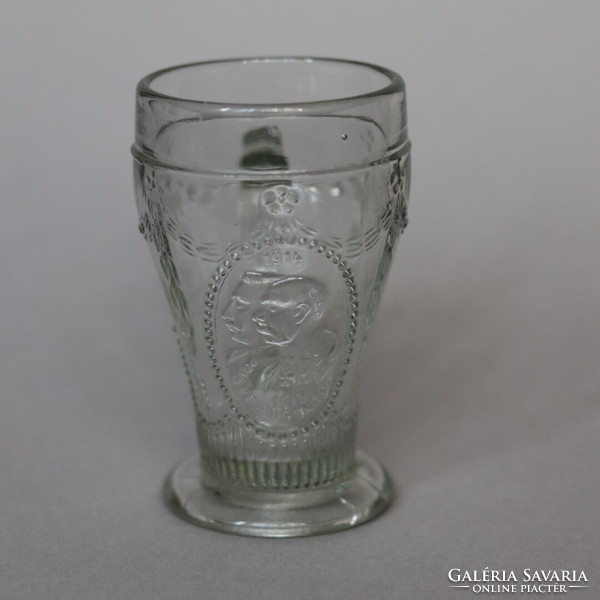 1914 Patriotic glass pressed glass József Ferenc