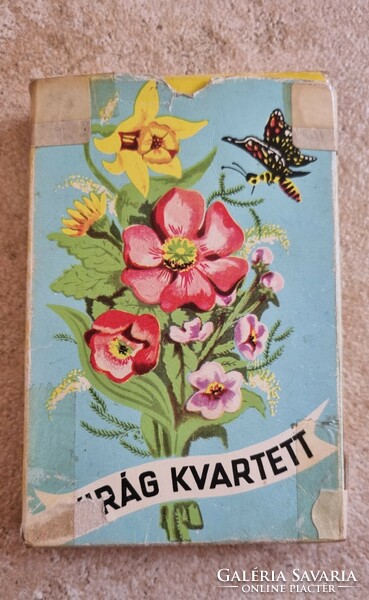 Hiánytalan mezei virágok kvartett Játékkártyagyár 1970 virág