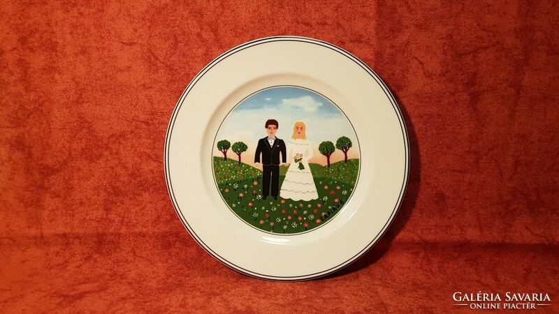 Villeroy & Boch ,,Esküvő" 1 darab prémium porcelán kistányér 21 cm átmérő