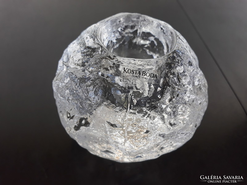 Marked kosta boda Swedish ice glass 