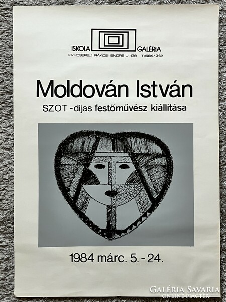 Exhibition poster of István Moldován painter, 1984