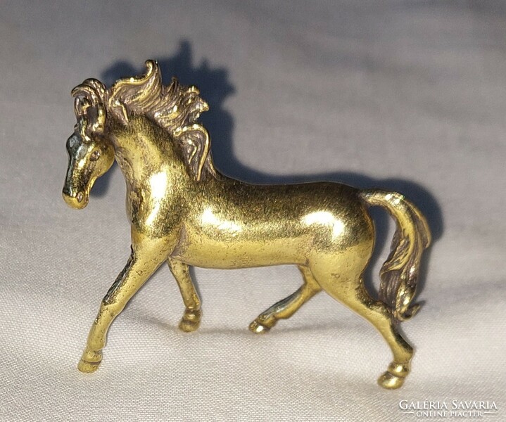 Miniature copper horse figurine