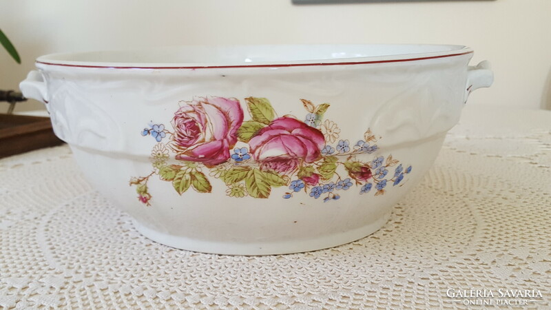 Antique pink porcelain bowl, scone bowl