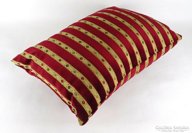 1R145 decorative burgundy striped pillow decorative pillow 37 x 52 cm