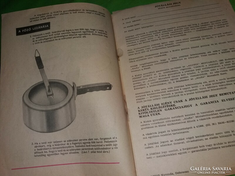 Old cooker pressure cooker catalog brochure / operating instructions according to the pictures