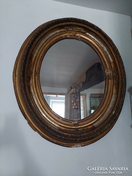 Biedermeier 1800 as évekből való tükör kerettel 100 x 85 cm