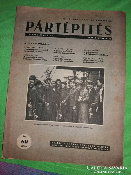 December 10, 1950 The basic publication of the former agitation and ideology producer mszmp