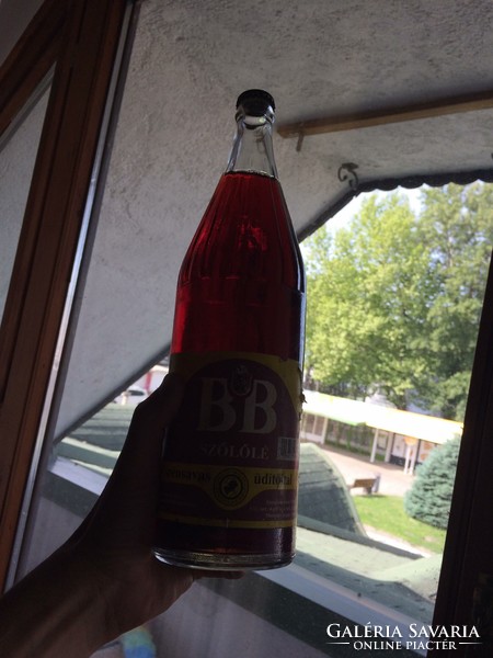 Balatonboglári szőlőlé bontatlan BB szőlőlé retro 1992 es gyári lezárású üditős palack