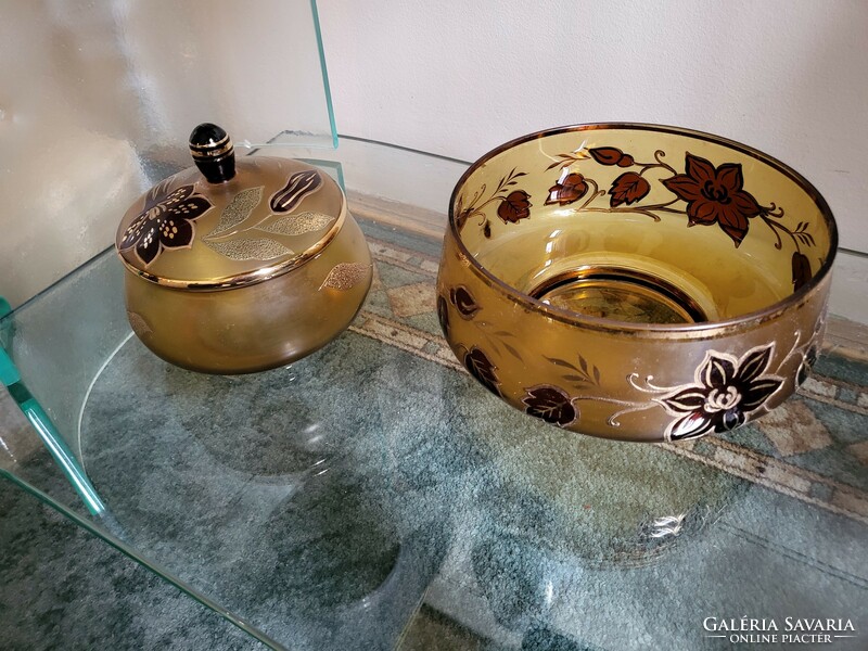 Decorative glass bowl and candy holder
