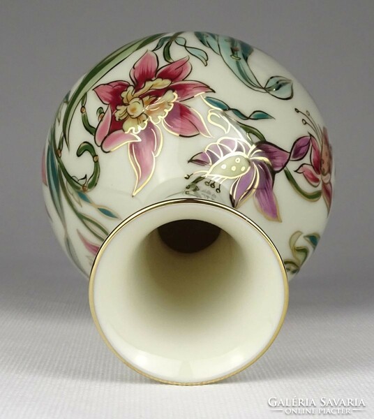 1R047 flawless butter-colored Zsolnay porcelain vase 145 cm