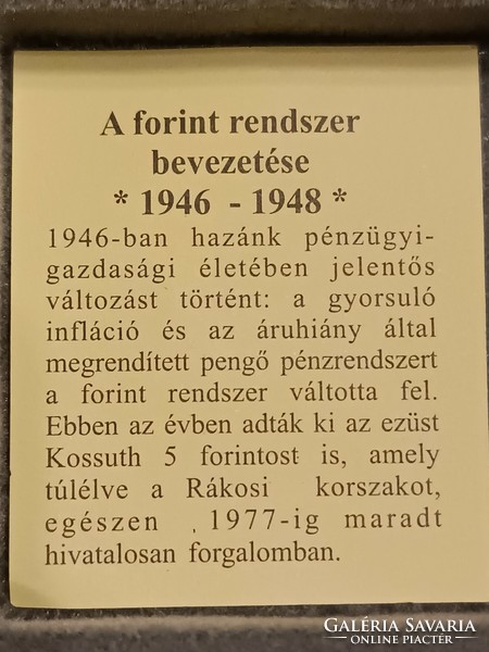 A magyar nemzet pénzérméi A forint rendszer bevezetése 1946-1948.