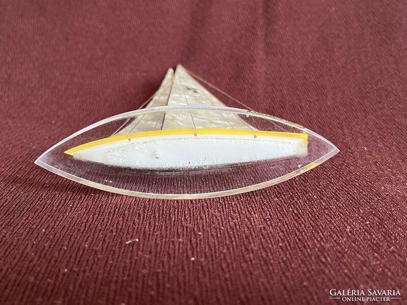 Rare plexiglass sailing Balaton souvenir 23 cm