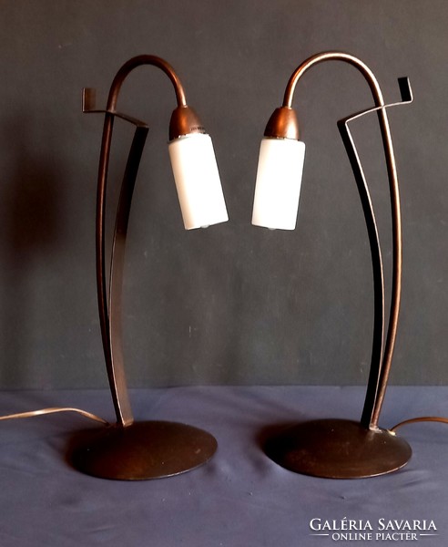 Bronz asztali lámpa párban vintage ALKUDHATÓ design Art deco