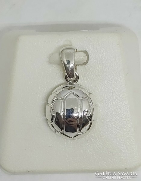 Silver soccer ball pendant, for soccer fans, larger size, 925 silver new jewelry
