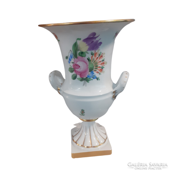 Victoria Herend patterned vase with handles m01572