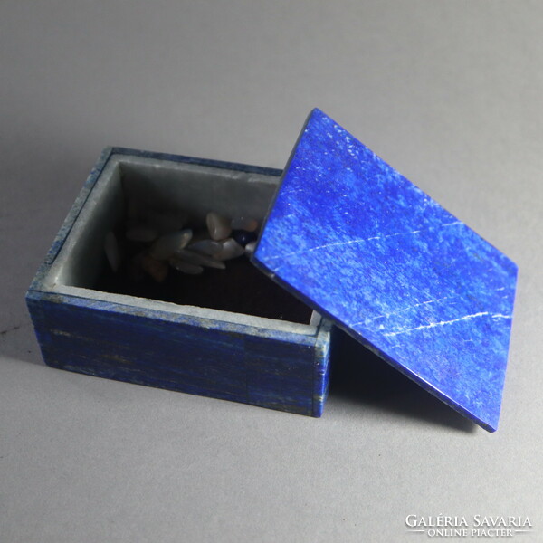 19th century lapis lazuli jewel box / 19th c lapis lasuli jewel trinket